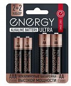 Батарейка алкалиновая Energy Ultra LR6+LR03/4B (АА+ААА) 104981