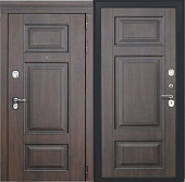 Дверь стальная №21 ФЛ 659 винорит Nussbaum+черн,патина 860 правая 