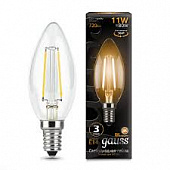 Лампа Gauss LED-F Candle 11w/3K E14 прозрачная