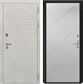 Дверь стальная №44 ФЛ-291 line белый софт 960 правая