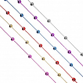 СНОУ БУМ Бусы декоративные, 200 см, пластик, 6 цветов, арт. 2021-8 (16 мм)