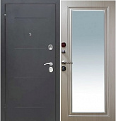 Входная дверь Стандарт Линии Антик серебро/Лиственница беж (зеркало) 960 правая